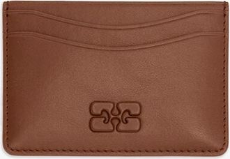 Ganni Sorrel Horse Bou Card Holder in Brown