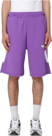 Disclaimer Heren Bermuda Shorts- Katoen- Stijl 24Eds 54211 - Heren - Korte Broeken - Paars - S - Katoen - Korte Broeken