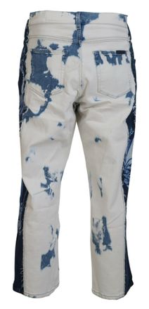 Dolce & Gabbana Mens Blue Ceasar Denim Cotton Loose Fit Jeans Clothing
