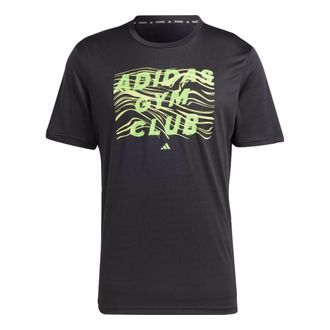 adidas HIIT Graphic Training T-Shirts Black Green IL7008