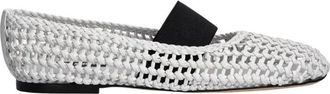 Msgm Woven Ballerina Schoenen - Dames - Ballerinas - Wit - 38 EU - Leer - Schoenen