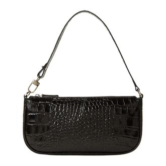 by FAR Shoulder Bags, female, Black, Size: ONE SIZE Rachel Crocodile Embossed Shoulder Bag