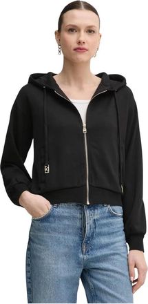Gaud&igrave; Zip-through Hoodie - Dames - Vesten met rits - Zwart - XS - Polyester - Hoodies & sweatvesten