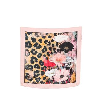 D'Aniello Floral Leopard-print Scarf