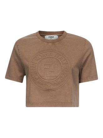 Fendi Cropped T-shirt - Bruin