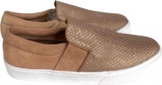 Kaanas Santa Fe Metallic Embossed Sneaker In Pink