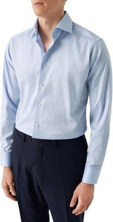 Eton Slim Fit Cotton Twill Dress Shirt in Blue at Nordstrom Rack, Size 16R