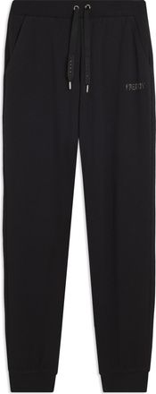 Freddy Pantaloni Sportivi con fondo a polsino in costina e strass