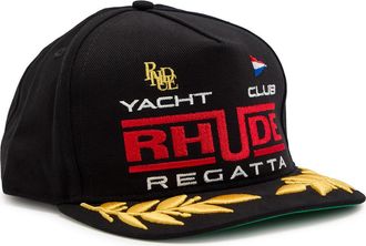 Rhude Rhude Regatta Embroidered Cotton cap - Black - One Size
