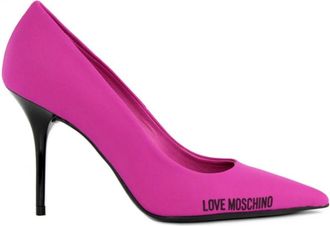 Love Moschino Fuchsia Fabric Decollete - Dames - Pumps - Roze - 36 EU - Schoenen