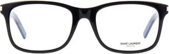 Saint Laurent Rectangle Full Rim Eyeglasses - Black