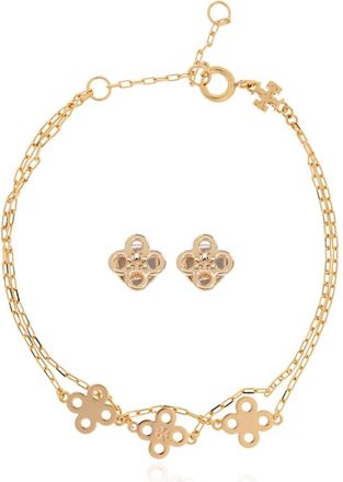 Tory Burch Armband en Oorbellen Set - Dames - Armbanden - Geel - ONE Size - Accessoires