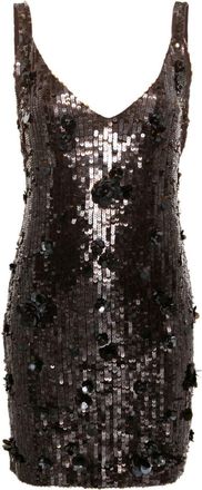 P.A.R.O.S.H. sequinned mini dress - women - Polyamide/Elastane/glass/PVC/Polyamide/Elastane - S - Brown
