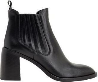 8 by YOOX LEATHER HEELED CHELSEA ANKLE BOOTS