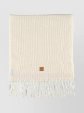 A.P.C. virgin wool fringed scarf