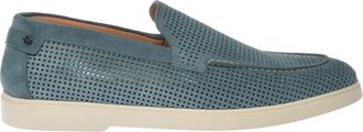 Baldinini Suede Perforated Moccasin - Heren - Loafers - Blauw - 42 1/2 EU - Leer - Schoenen