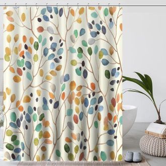 OEM Cortina De Ducha Antimoho, 180 Cm X 200 Cm, Estampado Floral, Lavable, Impermeable - Crezuo