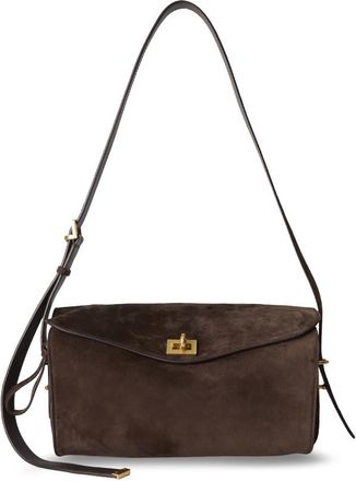 Balenciaga Le 7 Medium Suede Shoulder Bag