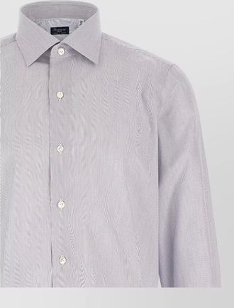 Finamore striped long-sleeve shirt