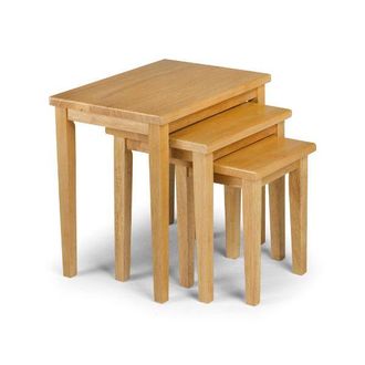 Julian Bowen Cleo Nest Of 3 Tables Natural Oak Finish - Julian Bowen | TJ Hughes
