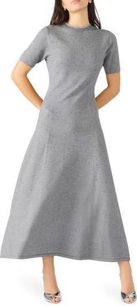 Steve Madden Iridessa Embellished Knit Midi Dress in Charcoal Grey at Nordstrom Rack, Size X-Small