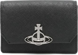 Vivienne Westwood orb-plaque wallet - unisex - Calf Leather - One Size - Black