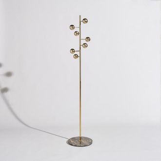 Maisons du monde Perchero de acero dorado y m&aacute;rmol