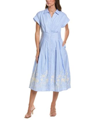 Gracia Embroidered Bottom Stripe Dress