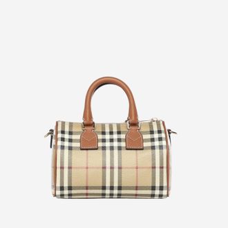 Burberry Check Motif Bowling Bag