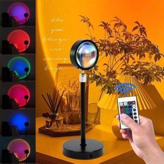 OEM Proyector De Luz Para La Hora De Dormir, L&aacute;mpara Solar, Proyector De Luz, Proyector De Luz Con Control Remoto, Luz Nocturna Golden Hour De 16 Colores 