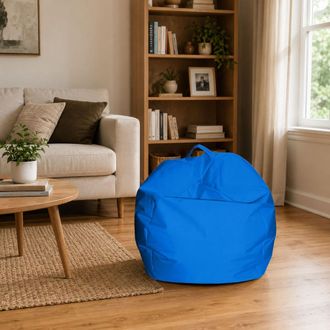 Talamo Italia Talamo Italia - Dmora Pouf &Eacute;l&eacute;gant, Couleur Bleue, Mesure 65 X 50 X 65 Cm