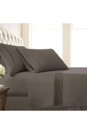 Southshore Fine Linens Premium Collection Pleated Extra Deep Pocket Sheet Set in Dark Taupe at Nordstrom Rack, Size Twin X-Long