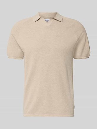 Jack & Jones Jack & Jones Regular Fit Poloshirt mit Strukturmuster Modell HILL in Beige, Gr&ouml;&szlig;e XXL