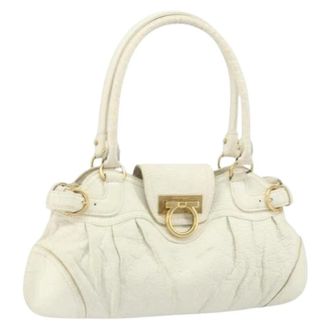 Ferragamo Pre-owned Handbags, unisex, White, Size: ONE SIZE Pre-owned Handbag