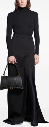 Balenciaga Womens Wool Midi Skirt - Black - Size EU 38 (Womens)