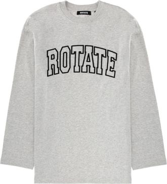Rotate Grey Logo Crew Neck T-Shirt