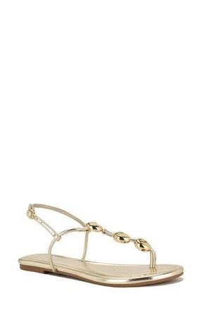Nine West Bello Slingback Thong Sandal (Women) in Gold at Nordstrom Rack, Size 7.5