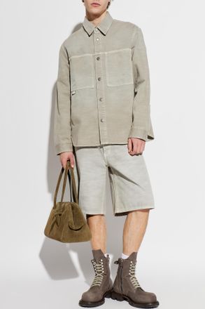 Haikure Ian Denim Shorts, Mens, Grey