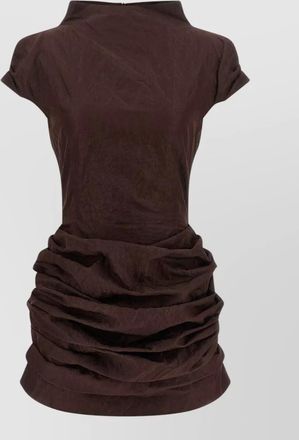 Magda Butrym draped high-neck mini dress