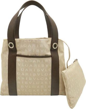 Bulgari Pre-owned Bvlgari Canvas Logomania Tote Ladies 8GIWPQ4IULV5QN46