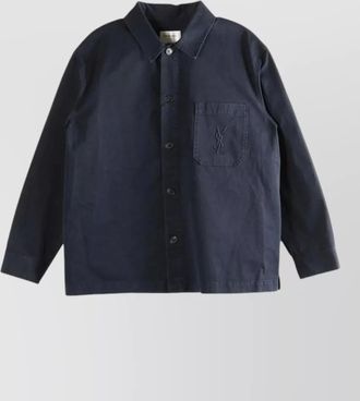 Saint Laurent cotton long-sleeve shirt jacket