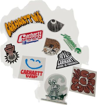 Carhartt Work in Progress Adesivi con logo (10 pezzi) - Bianco