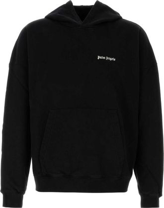 Palm Angels Black Cotton Oversize Sweatshirt