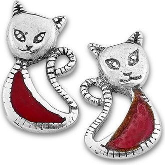 Samuel B. Cat Stud Earrings in Red at Nordstrom Rack