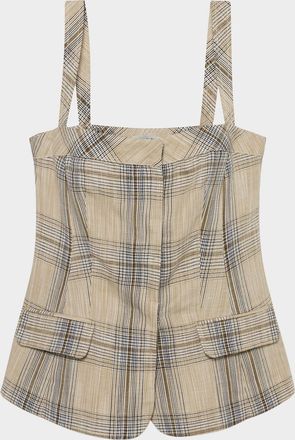 SIMKHAI Jessie Plaid Vest