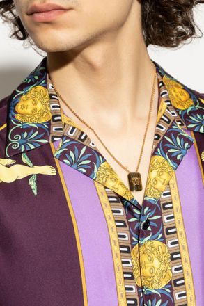Versace Necklace With Pendant, Mens, Gold