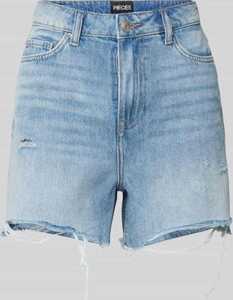 Pieces Regular Fit Shorts aus reiner Baumwolle Modell SUMMER in Hellblau, Gr&ouml;&szlig;e XS