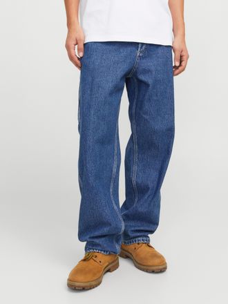 Jack & Jones Relax-fit-Jeans JACK & JONES JJIALEX JJCARPENTER AKM 840 SN, Herren, Gr. 34, L&auml;nge 34, blau (blau denim), Denim/Jeans, Obermaterial: 100% Baumwolle, A