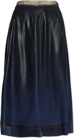 Maison Margiela Losvallende rok - Dames - Midirokken - Blauw - XS - Rokken