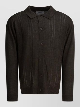 Nn.07 thor wool blend cardigan long sleeves